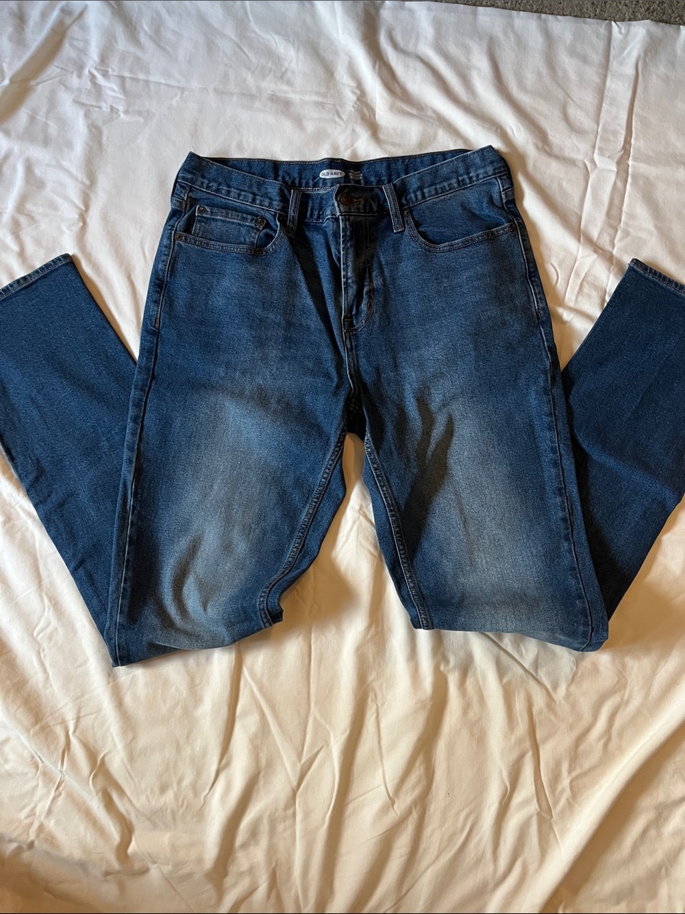 Old Navy Men's Dark Blue Denim Jeans - Classic Straight Fit